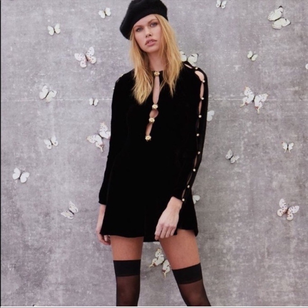 For Love And Lemons Black Mini Dress